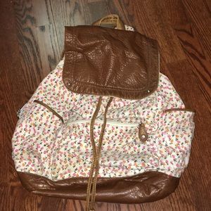 Cute fake leather big backpack